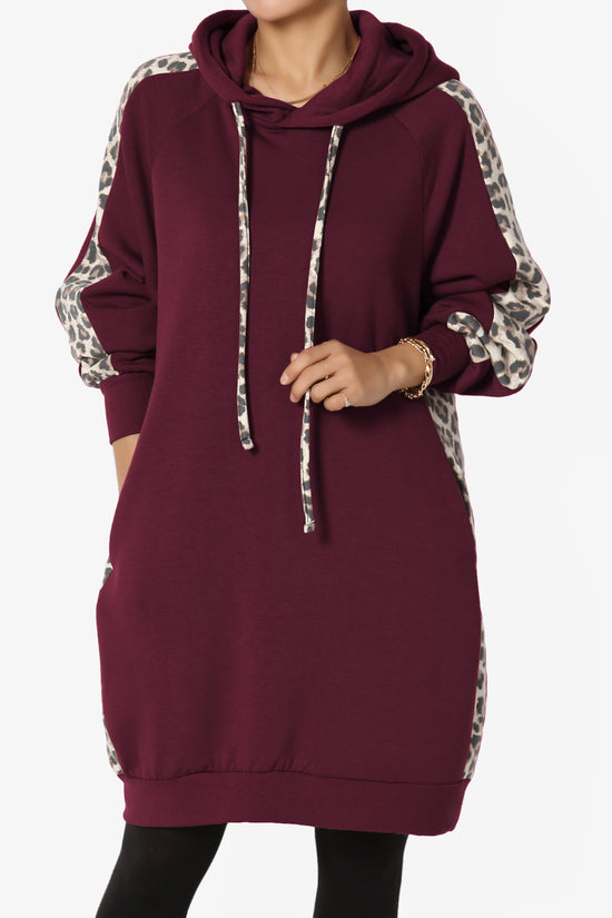 Parigi Leopard Accent Soft Longline Hoodie