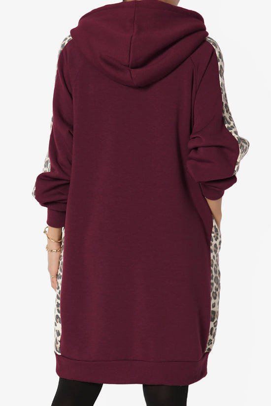 Parigi Leopard Accent Soft Longline Hoodie