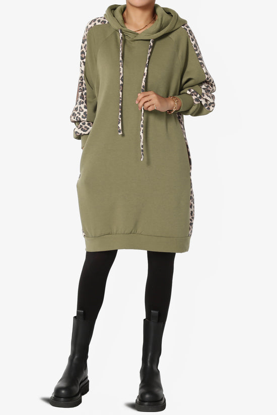 Parigi Leopard Accent Soft Longline Hoodie
