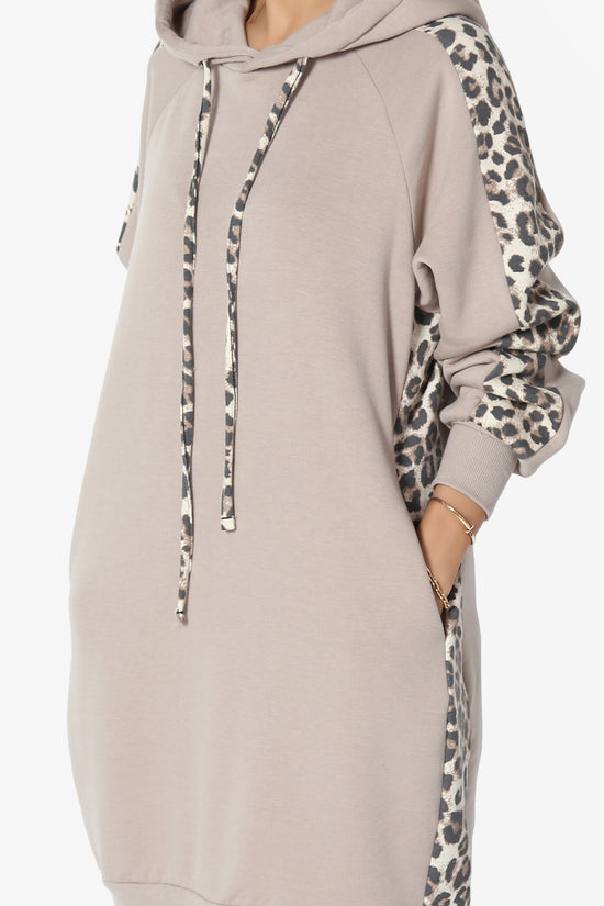 Parigi Leopard Accent Soft Longline Hoodie