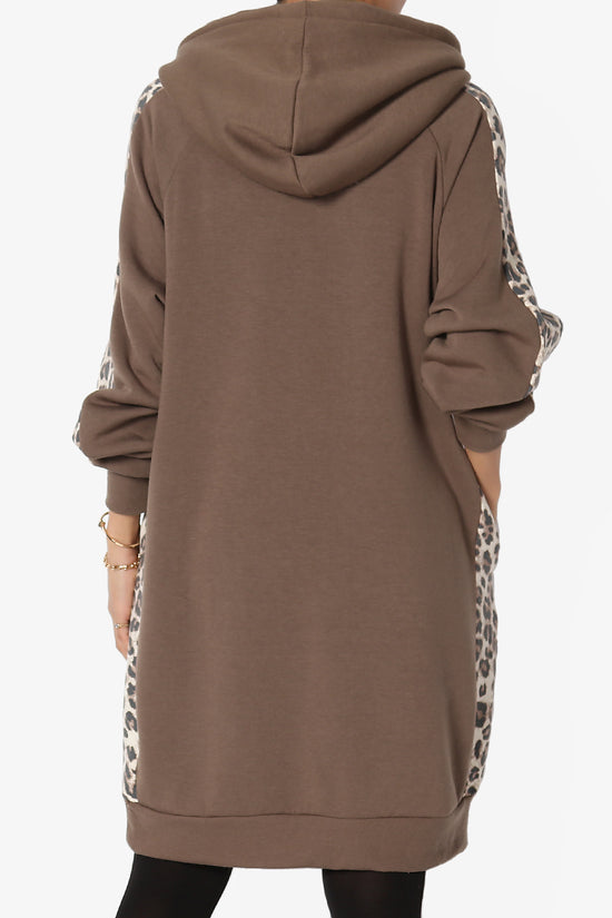 Parigi Leopard Accent Soft Longline Hoodie