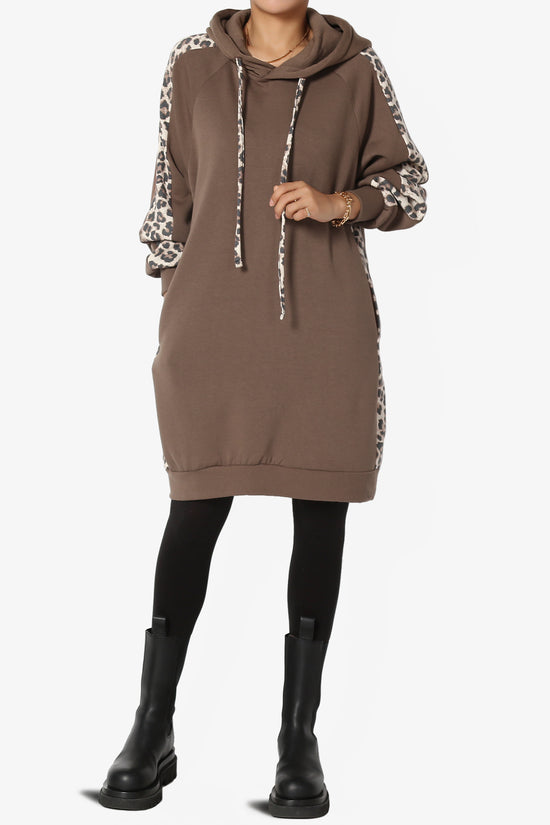 Parigi Leopard Accent Soft Longline Hoodie