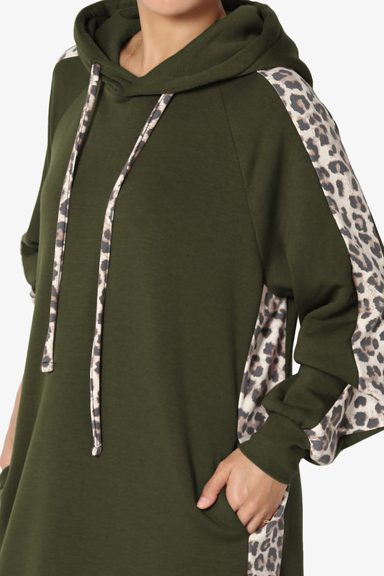 Parigi Leopard Accent Soft Longline Hoodie