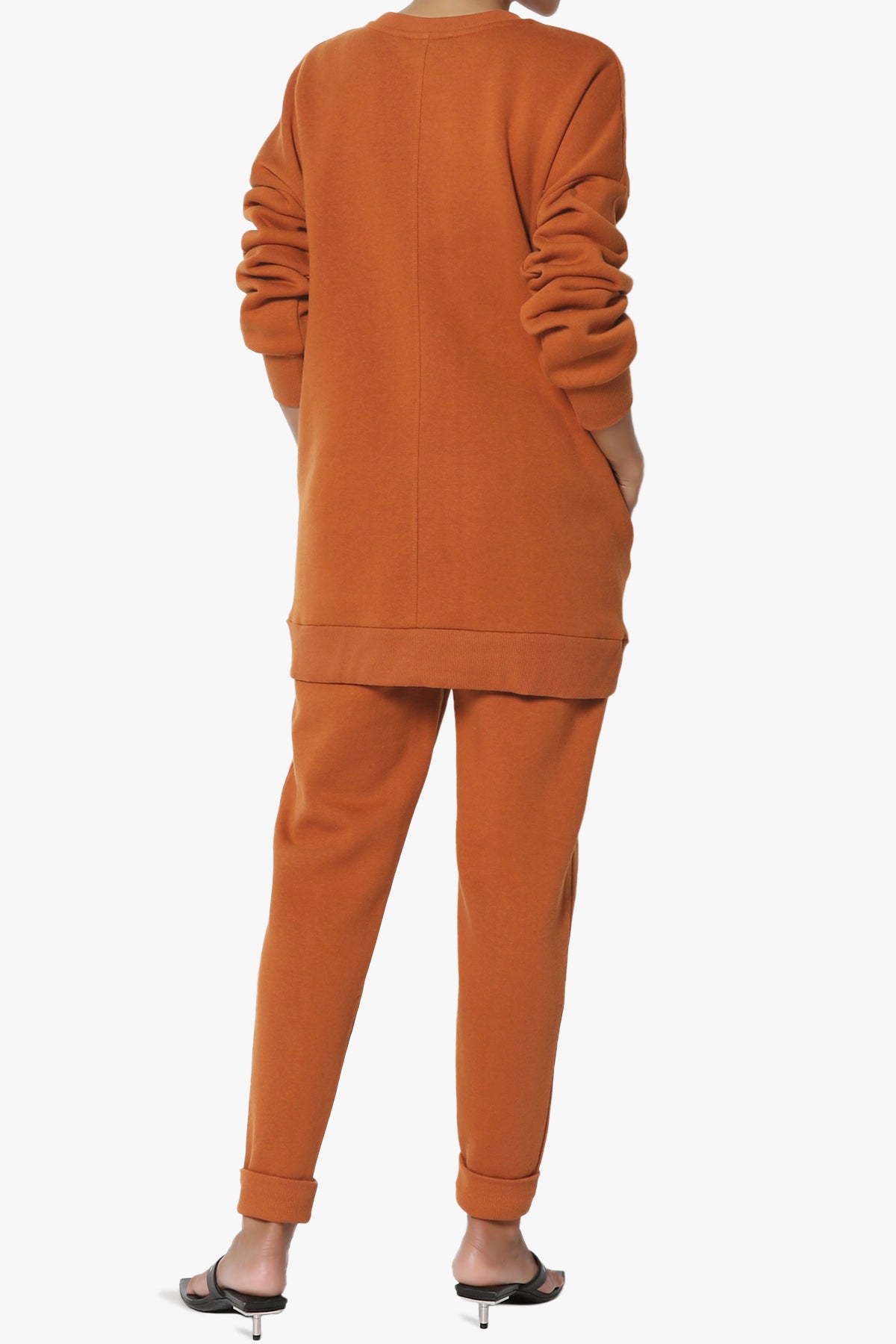 Accie Fleece Pullover & Jogger Set ALMOND_2