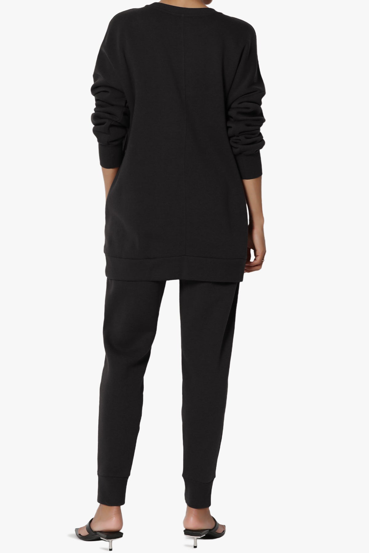 Accie Fleece Pullover & Jogger Set BLACK_2
