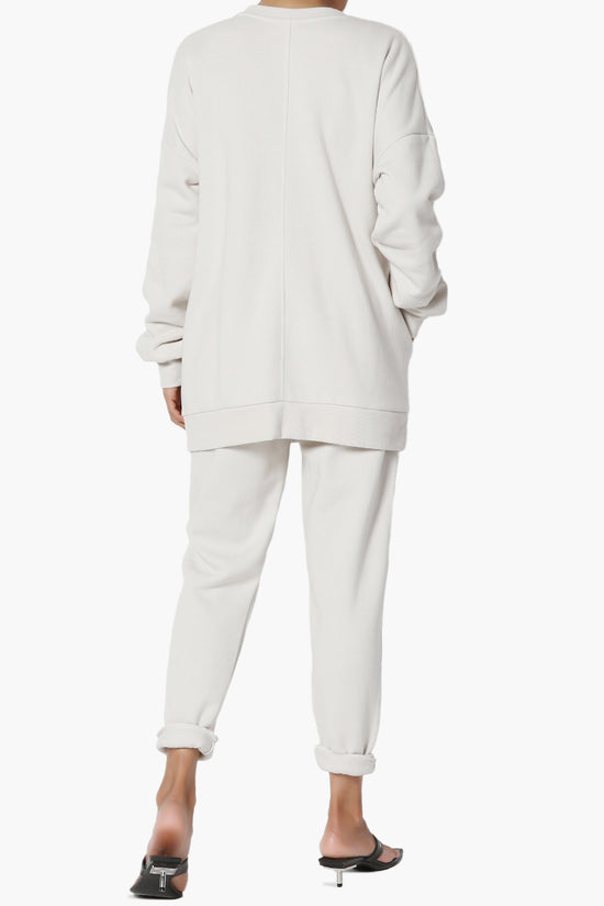 Accie Fleece Pullover & Jogger Set BONE_2
