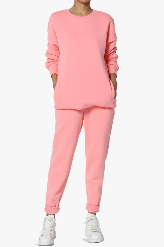 Accie Fleece Pullover & Jogger Set BRIGHT PINK_1