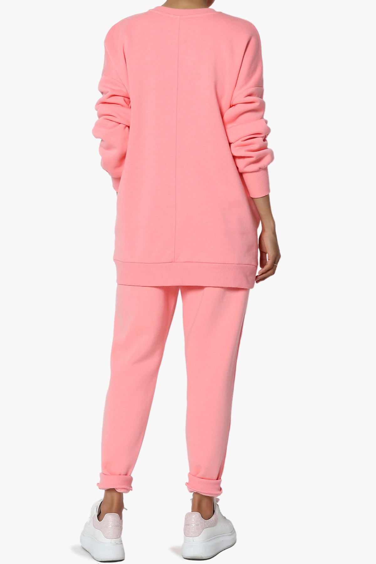 Accie Fleece Pullover & Jogger Set BRIGHT PINK_2