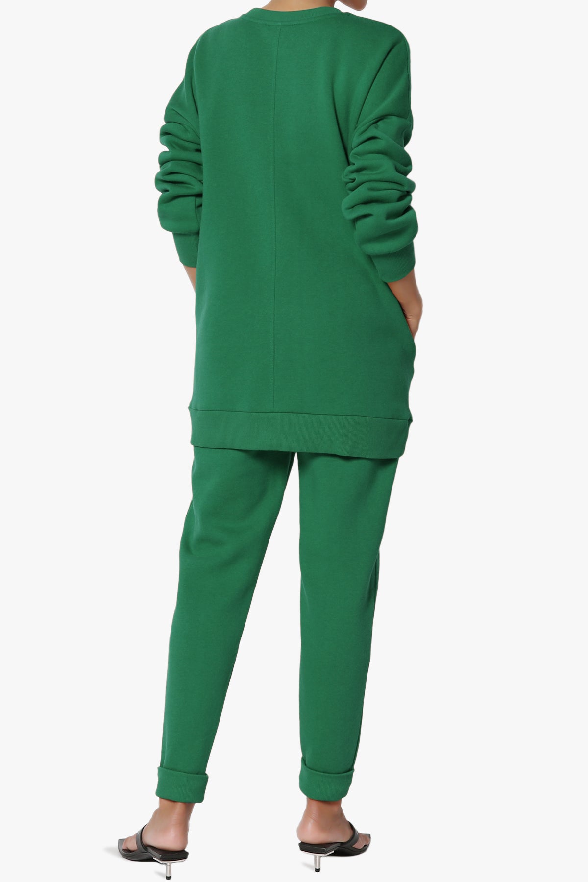 Accie Fleece Pullover & Jogger Set DARK GREEN_2