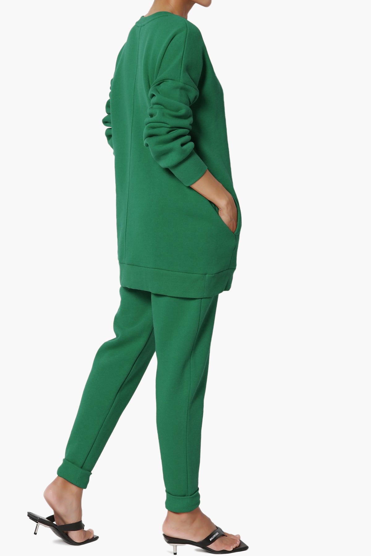 Accie Fleece Pullover & Jogger Set DARK GREEN_4