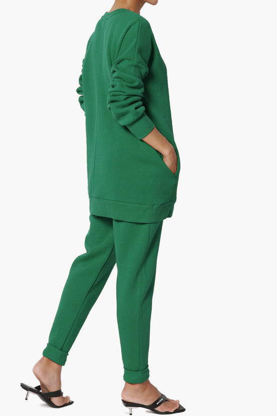 Accie Fleece Pullover & Jogger Set DARK GREEN_4