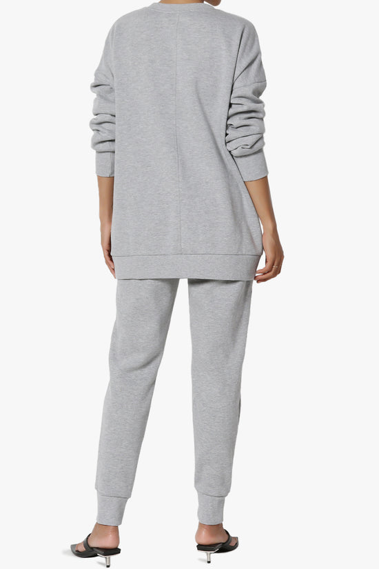 Accie Fleece Pullover & Jogger Set HEATHER GREY_2