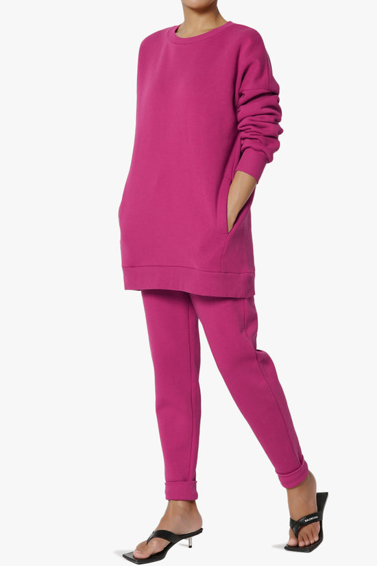Accie Fleece Pullover & Jogger Set MAGENTA_3