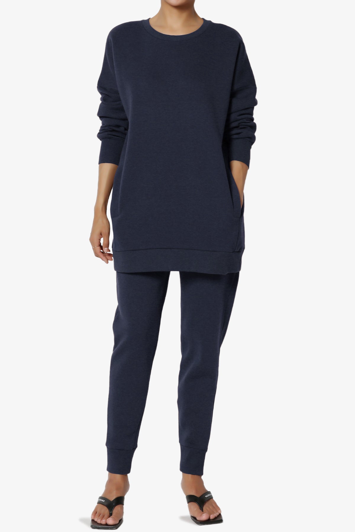 Accie Fleece Pullover & Jogger Set NAVY_1