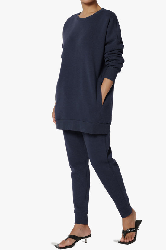 Accie Fleece Pullover & Jogger Set NAVY_3