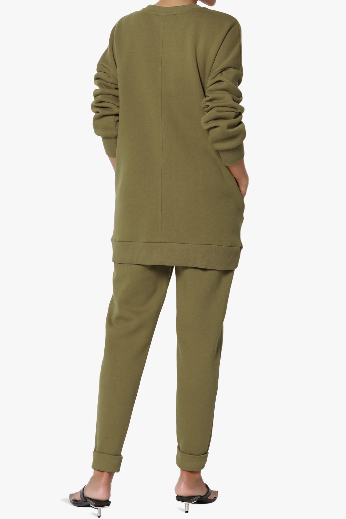 Accie Fleece Pullover & Jogger Set OLIVE KHAKI_2