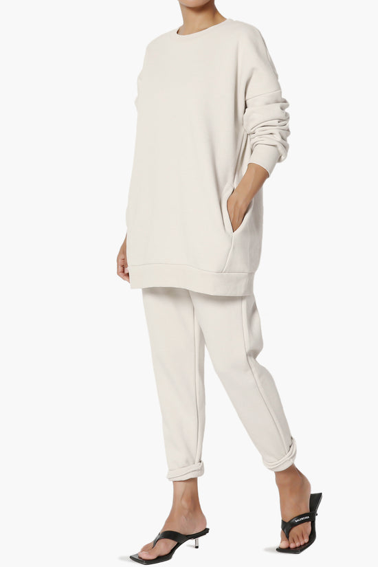 Accie Fleece Pullover & Jogger Set SAND BEIGE_3