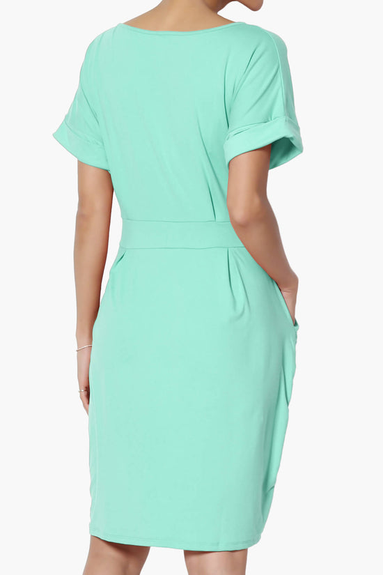 Pennie Tie Waist DTY Jersey Dress MINT_2