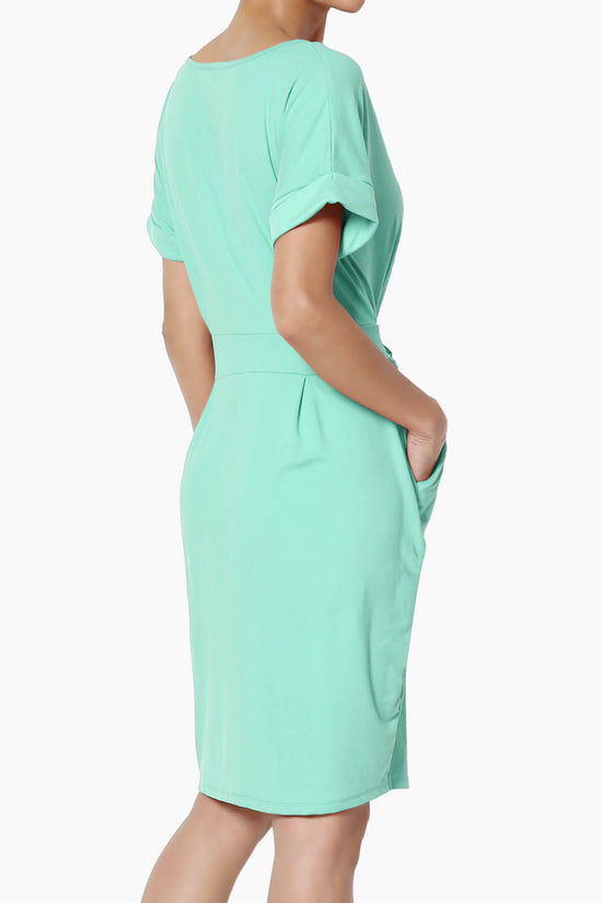 Pennie Tie Waist DTY Jersey Dress MINT_4