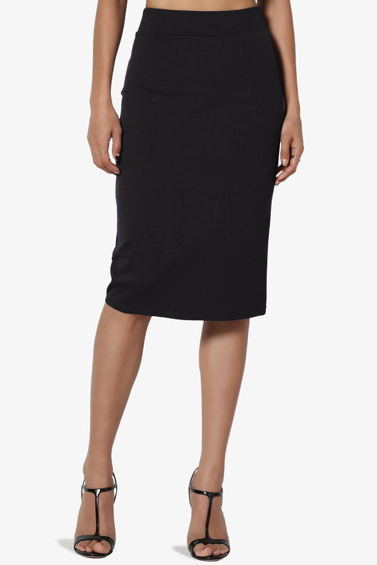 Gisele Ponte Basic Knee Pnecil Skirt