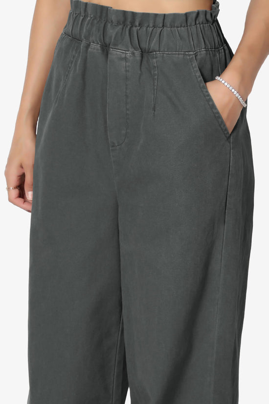 Fateful Twill High Waist Wide Leg Pants ASH GREY_5