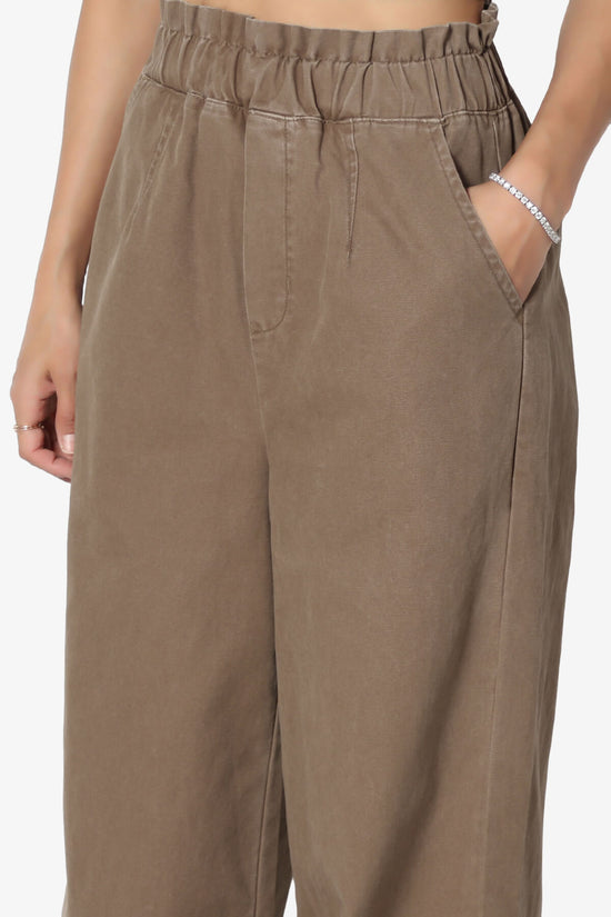 Fateful Twill High Waist Wide Leg Pants MOCHA_5
