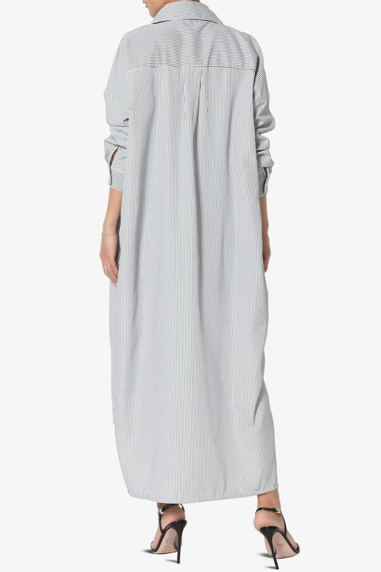 Barona Striped Maxi Dress Shirt