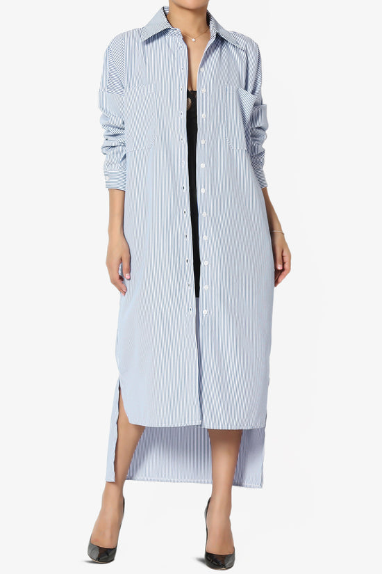 Barona Striped Maxi Dress Shirt