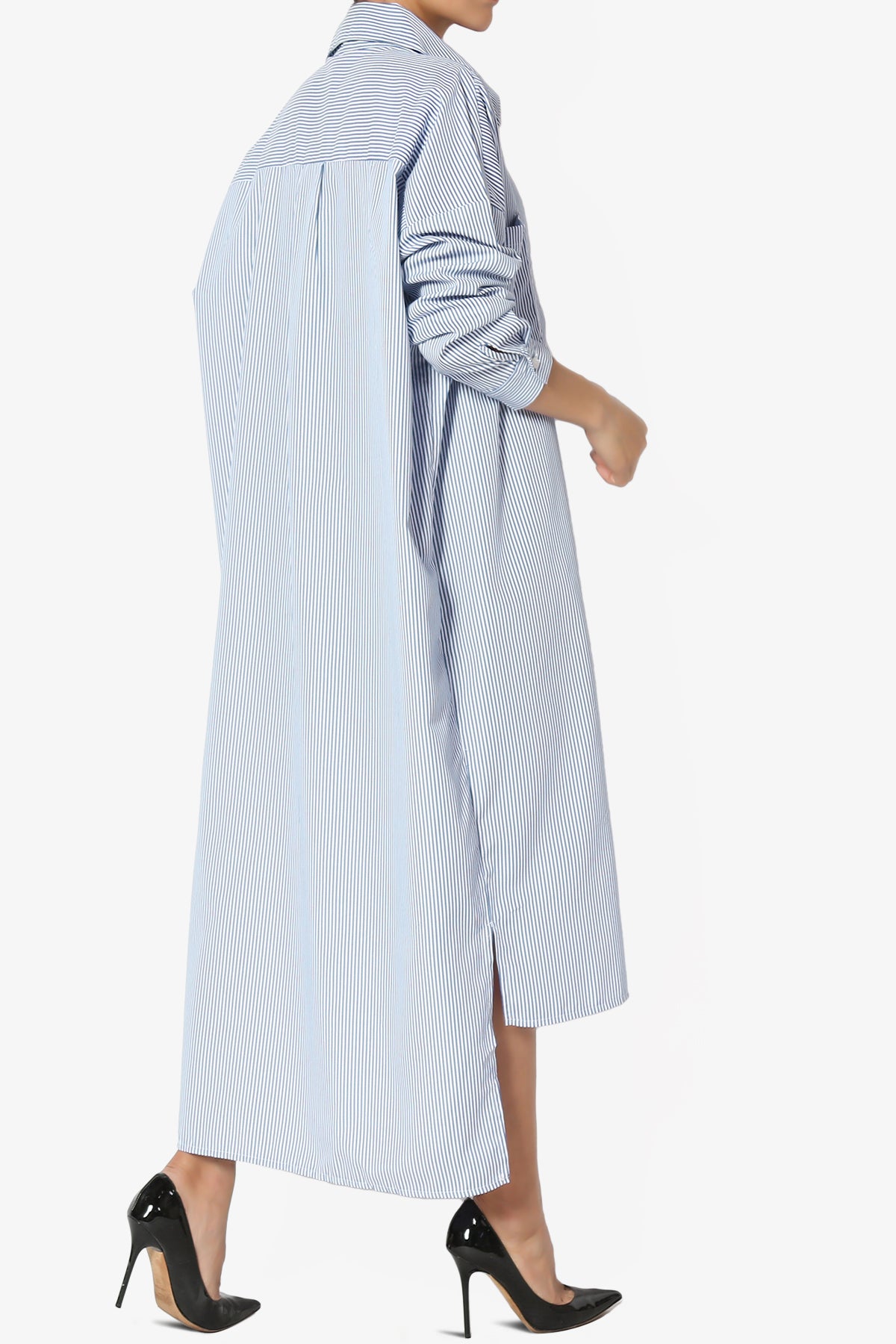 Barona Striped Maxi Dress Shirt PLUS