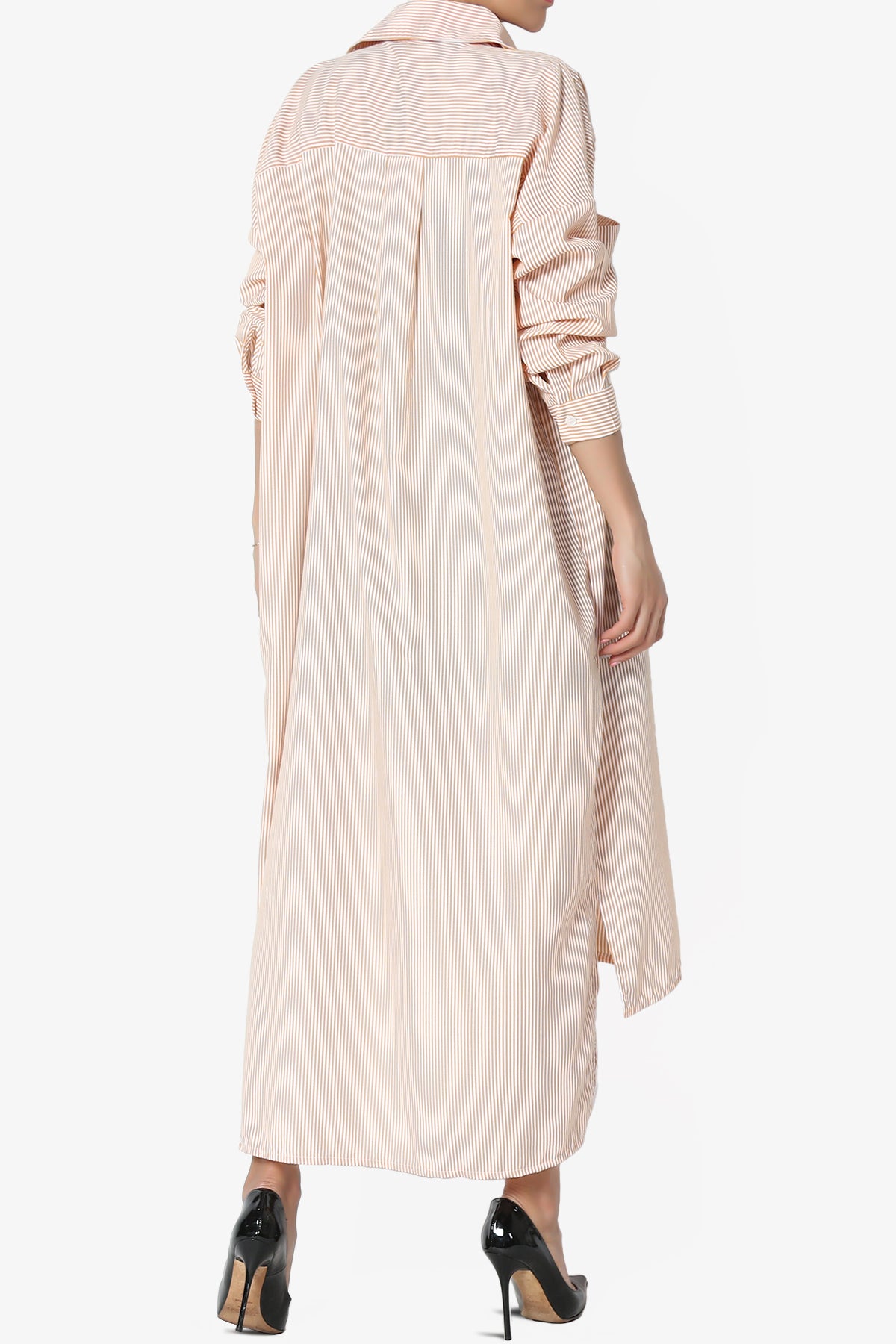 Barona Striped Maxi Dress Shirt PLUS