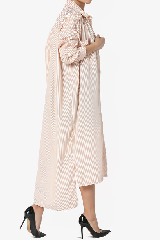 Barona Striped Maxi Dress Shirt