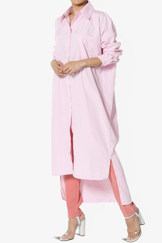 Barona Striped Maxi Dress Shirt PLUS