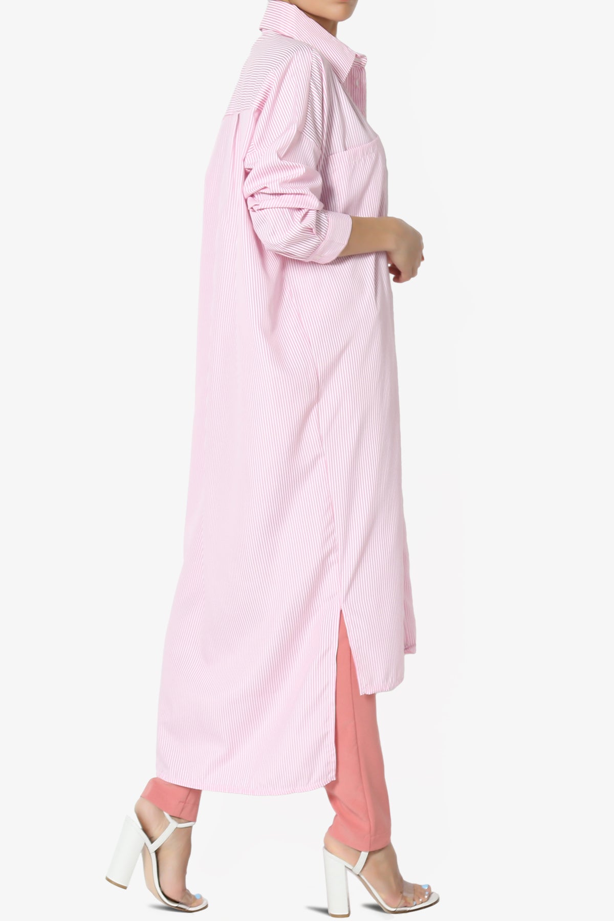 Barona Striped Maxi Dress Shirt PLUS