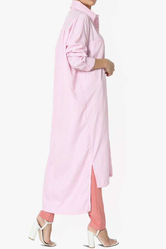 Barona Striped Maxi Dress Shirt PLUS