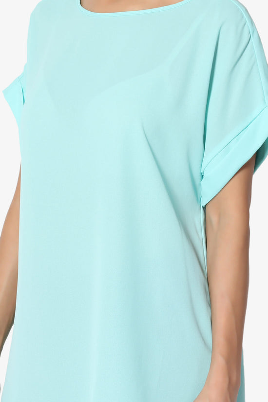 Juliette Boat Neck Chiffon Top BLUE MINT_5