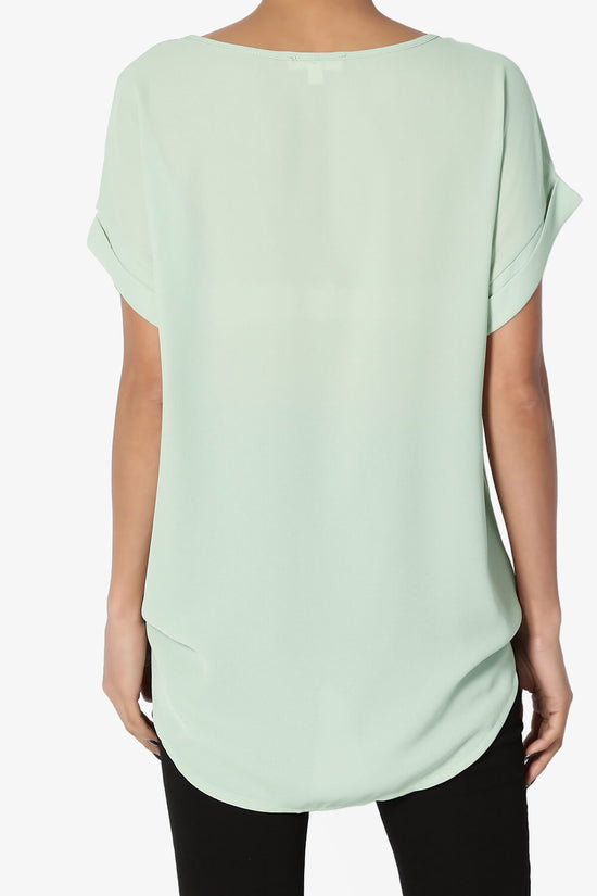 Juliette Boat Neck Chiffon Top DUSTY MINT_2