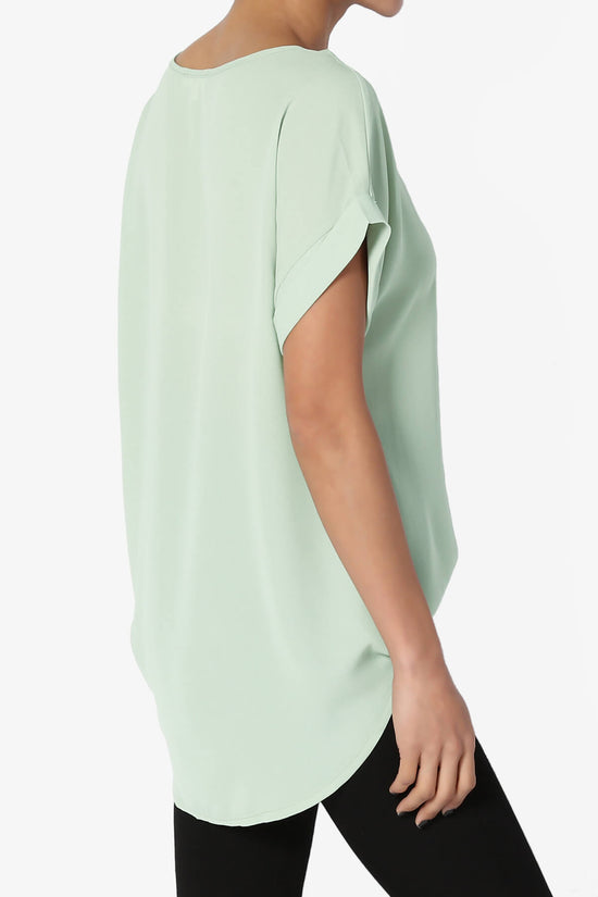 Juliette Boat Neck Chiffon Top DUSTY MINT_4