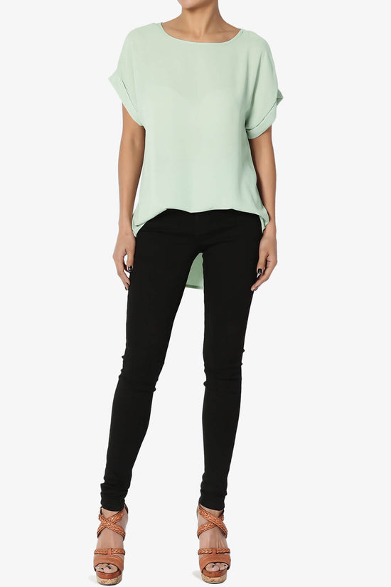 Juliette Boat Neck Chiffon Top DUSTY MINT_6