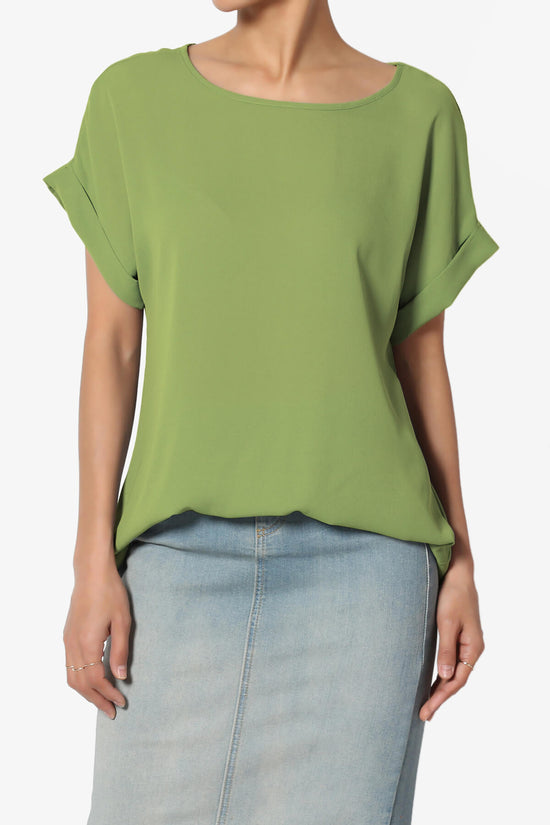 Juliette Boat Neck Chiffon Top KIWI_1