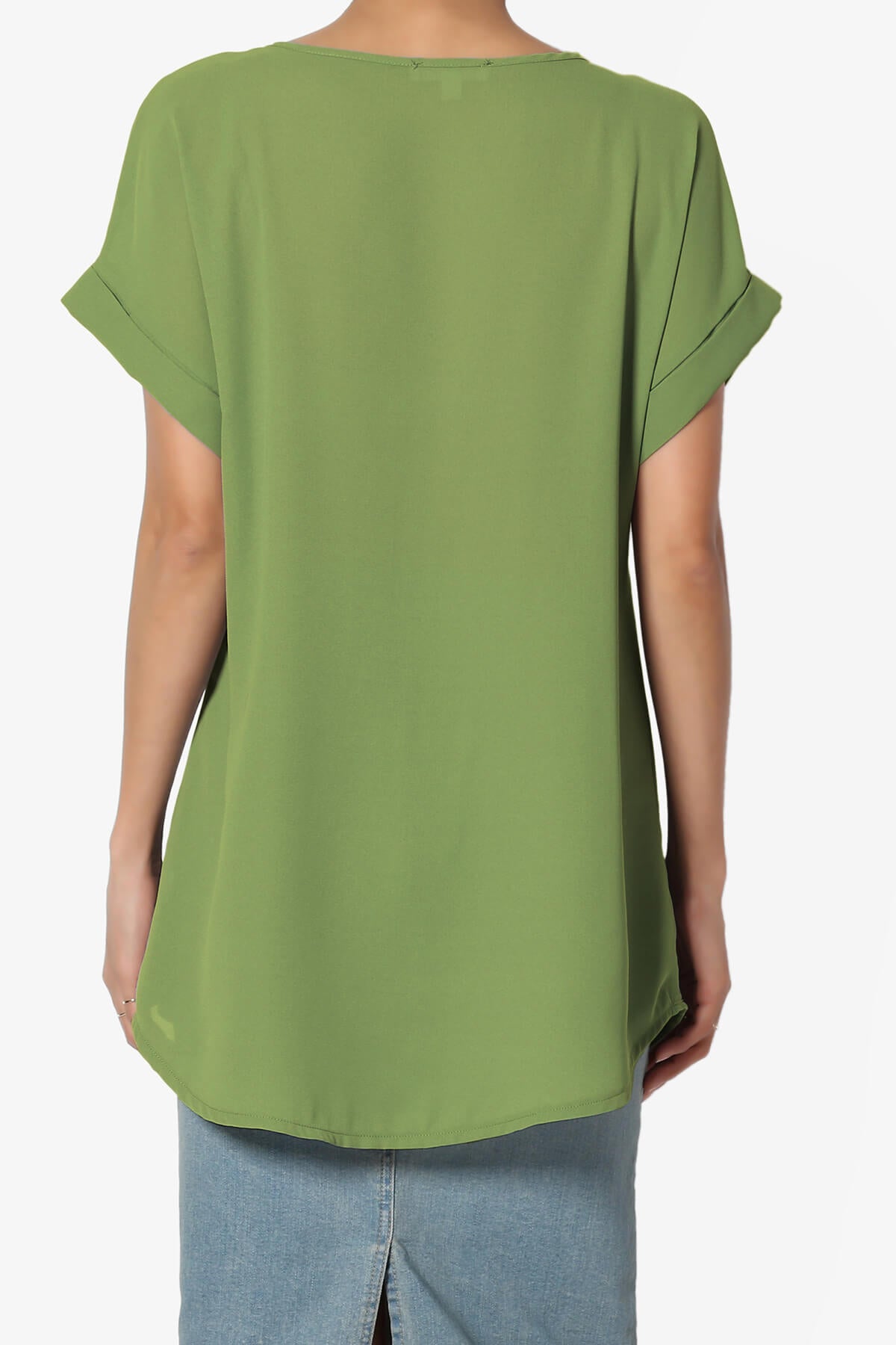 Juliette Boat Neck Chiffon Top KIWI_2