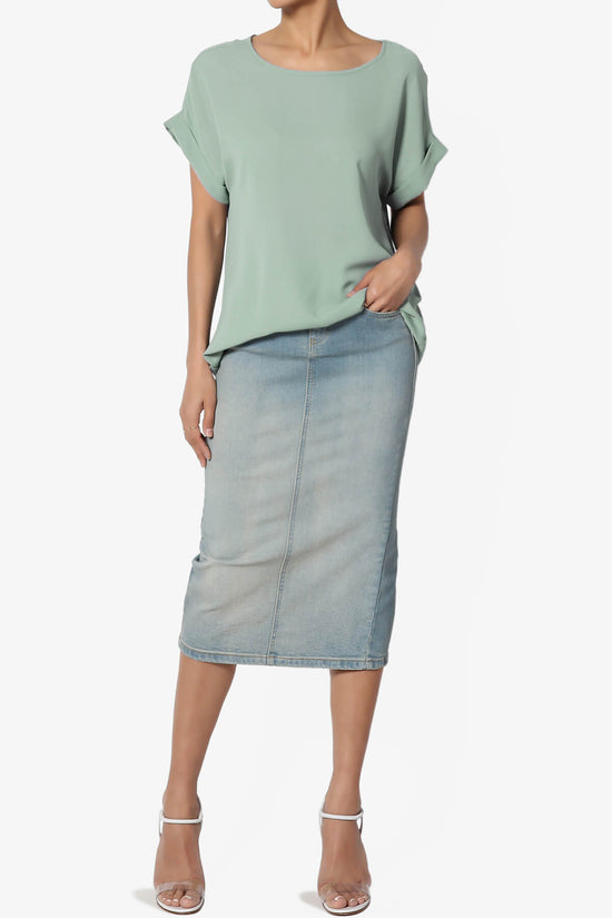 Juliette Boat Neck Chiffon Top LIGHT GREEN_6