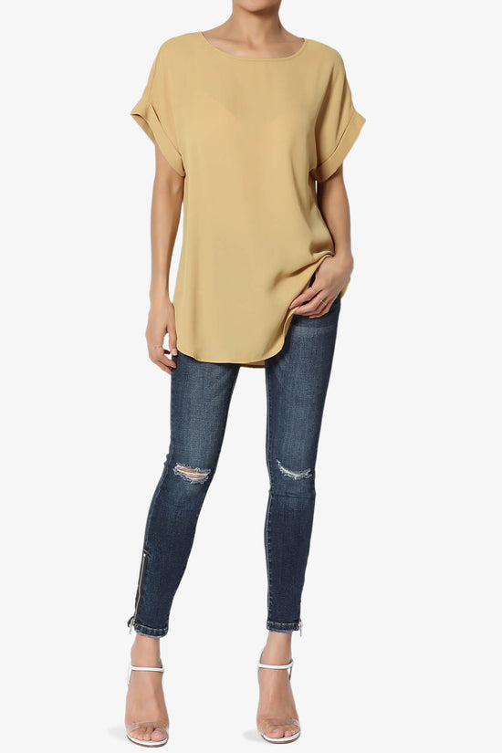 Juliette Boat Neck Chiffon Top LIGHT MUSTARD_6