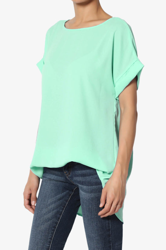 Juliette Boat Neck Chiffon Top MINT_3