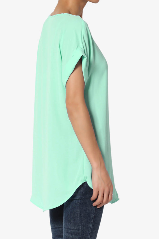 Juliette Boat Neck Chiffon Top MINT_4