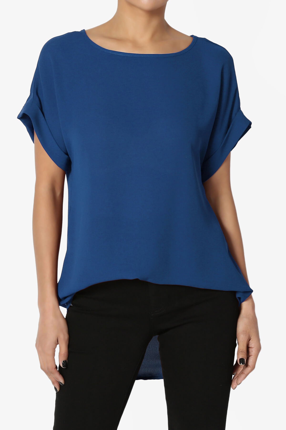 Juliette Boat Neck Chiffon Top SAPPHIRE_1