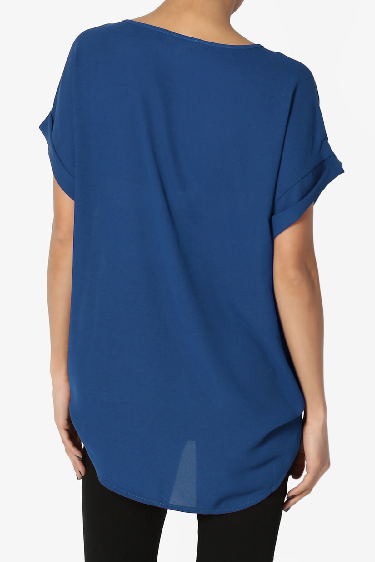 Juliette Boat Neck Chiffon Top SAPPHIRE_2