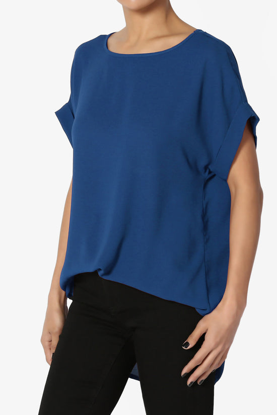 Juliette Boat Neck Chiffon Top SAPPHIRE_3