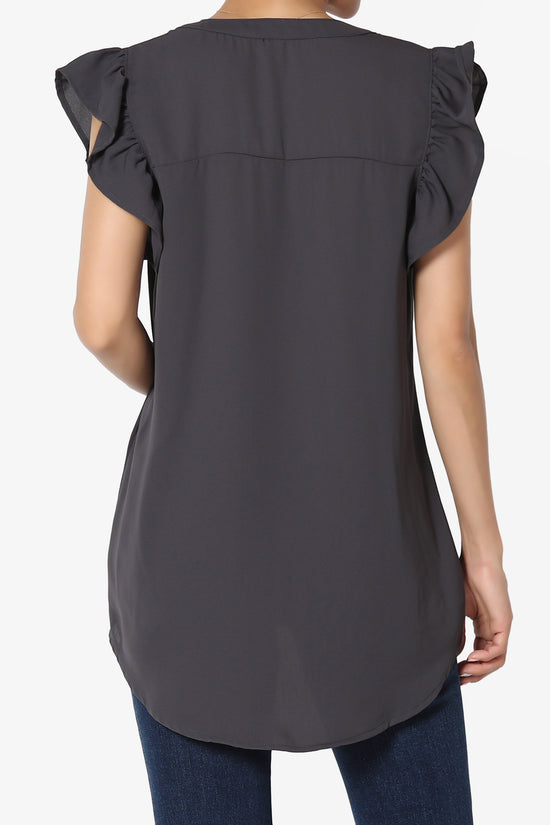 Flamin Ruffle Short Sleeve Blouse