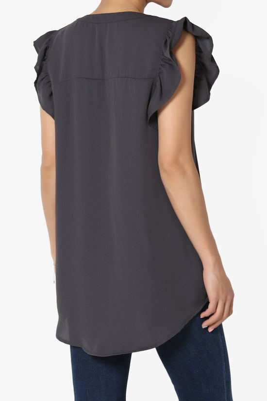 Flamin Ruffle Short Sleeve Blouse