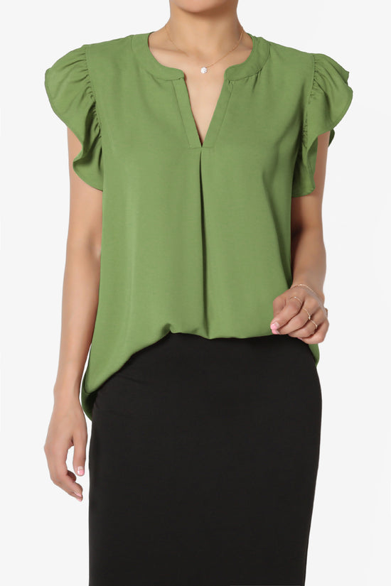 Flamin Ruffle Short Sleeve Blouse PLUS